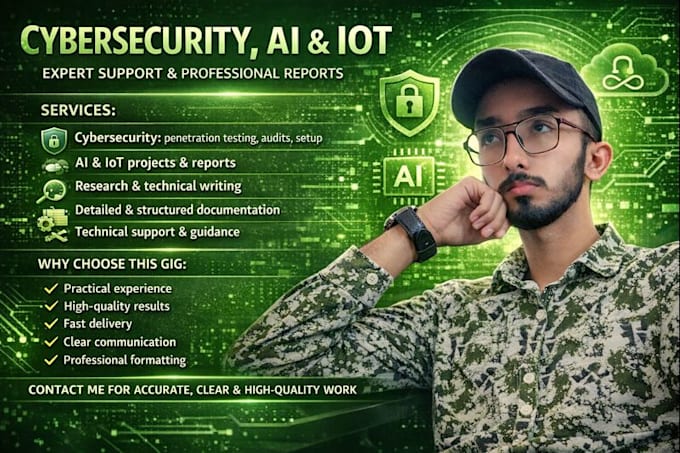 help you with cyber security, ai and iot reports