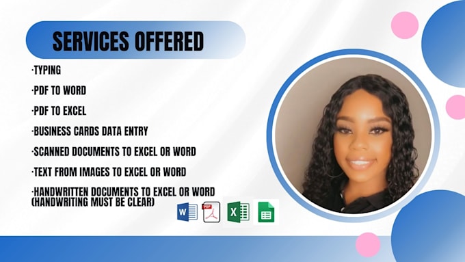 retype scanned documents, PDF, handwritten