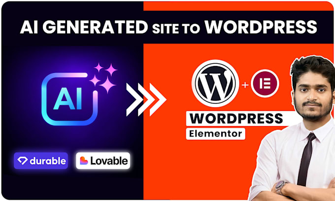 convert ai generated website into wordpress elementor