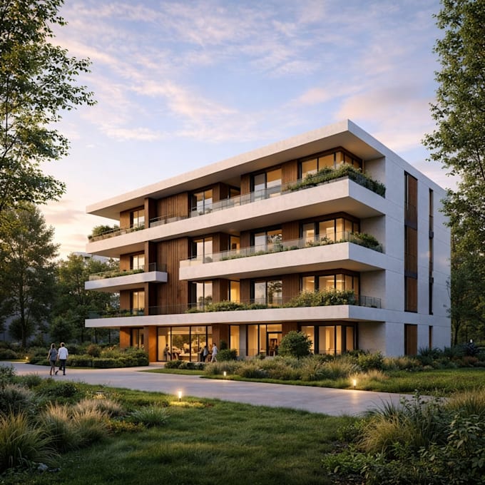 create realistic architectural renders for exterior and interior projects