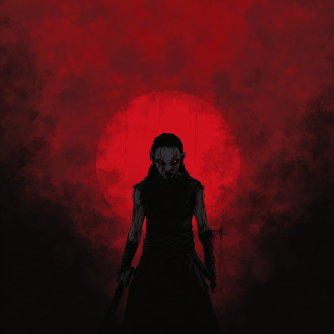 paint demonic fantasy horror character for you