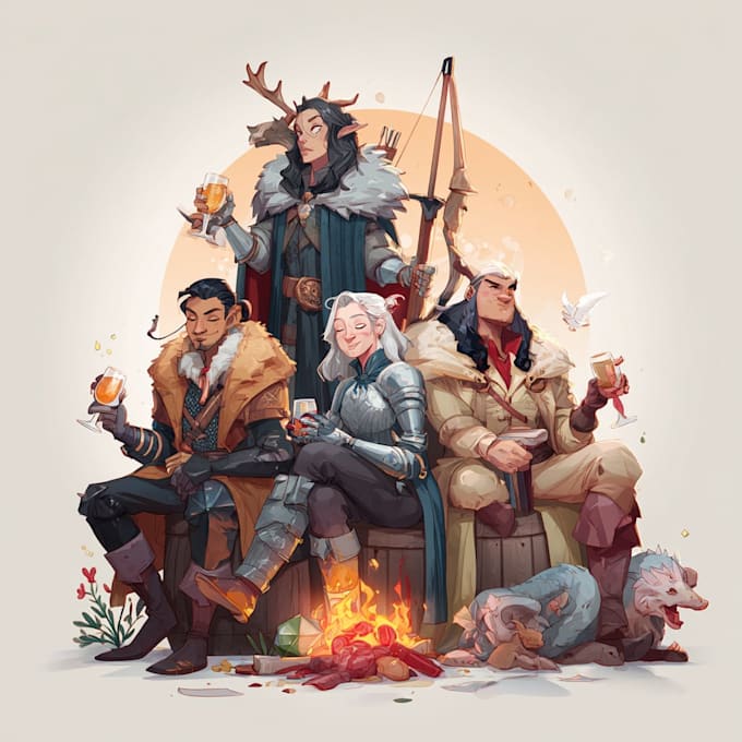 draw dnd or concept art party