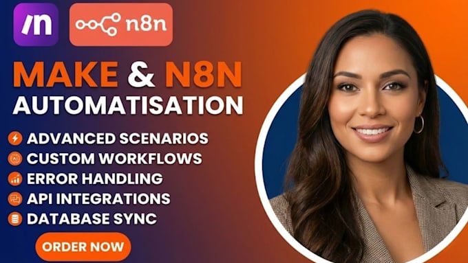 build advanced make automatisation workflows using make com and n8n