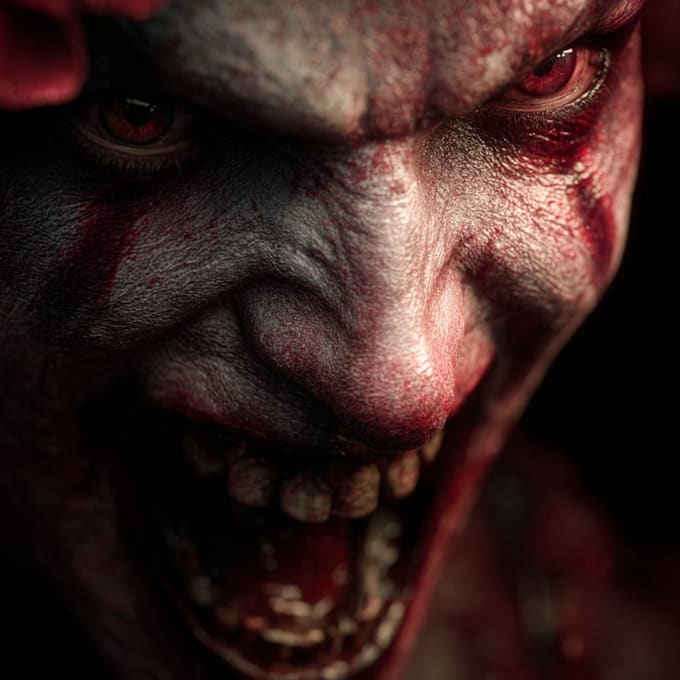 do highly detailed horror gaming youtube thumbnail