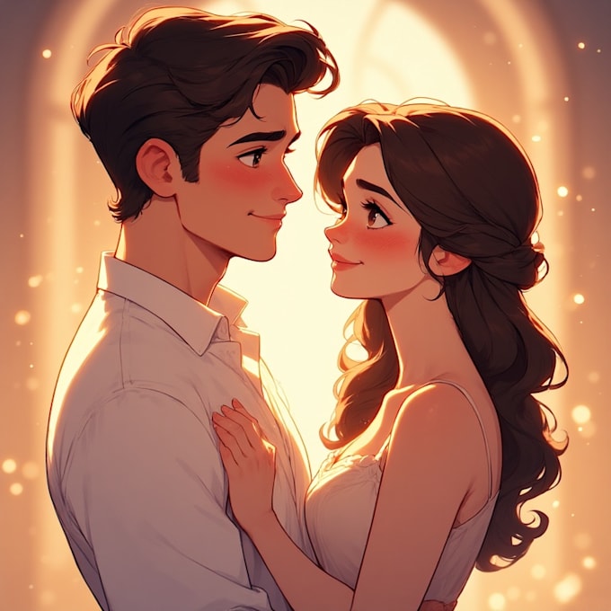 draw couple portrait illustration