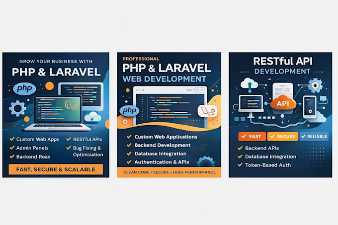 develope websites in php,laravel