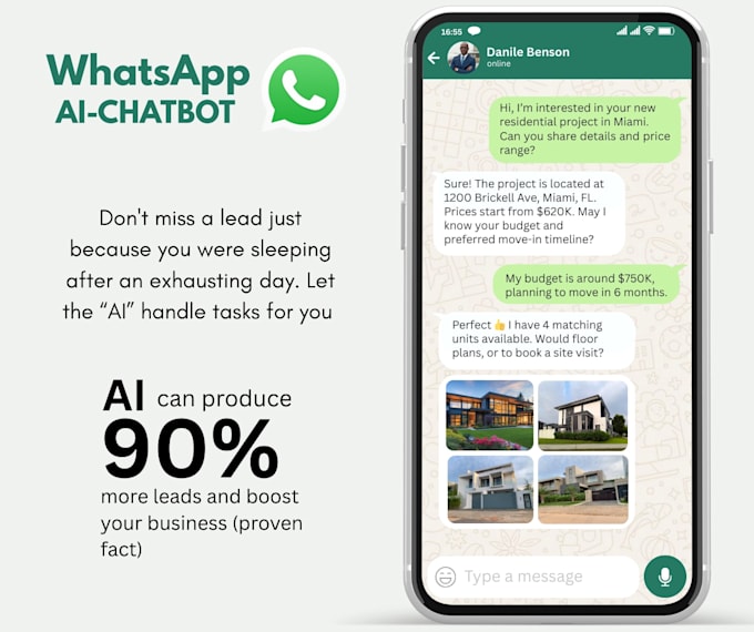 build whatsapp ai chatbot for real estate agents