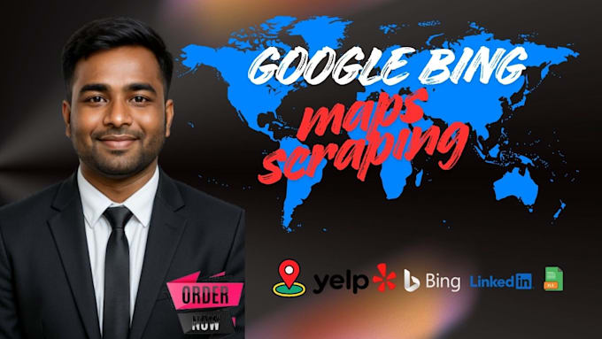 google bing maps scraping, web scraping or python web scraping in 24 hours