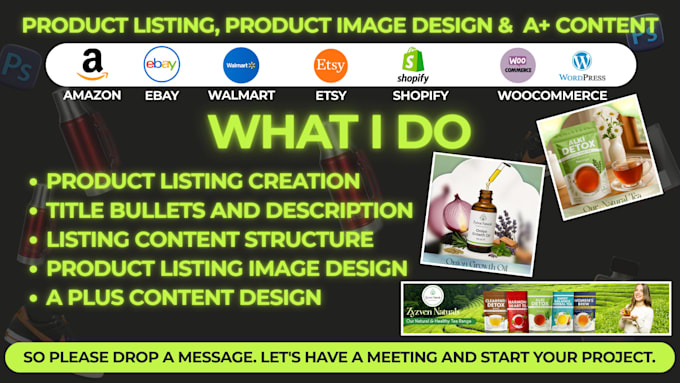 create product listings and design listing content expert