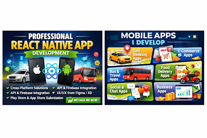 develop a professional react native mobile app