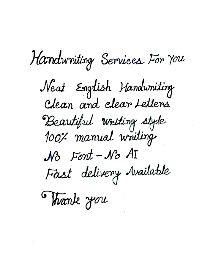 write neat and clean handwritten notes, letters and cards