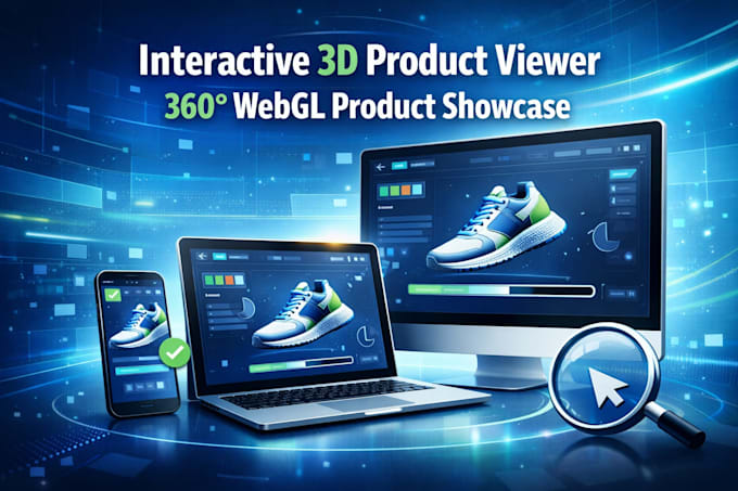Create interactive 3d product viewer or 360 webgl product showcase by ...