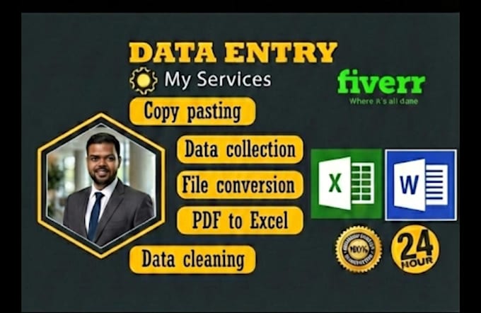 do excel data entry, pdf to excel and image to excel conversion