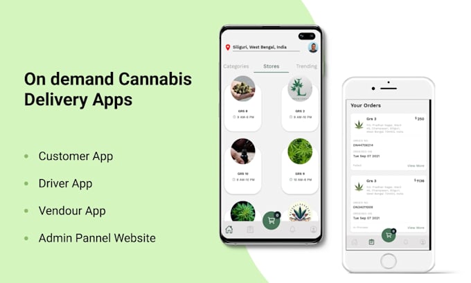 create your cannabis delivery apps and website
