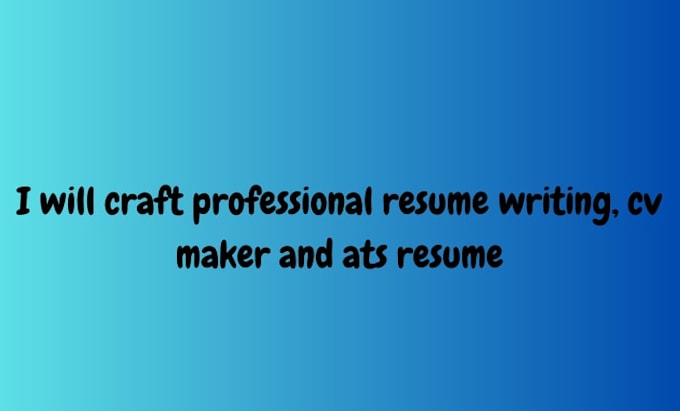Craft professional resume, cv maker and ats resume by Nimath_cv | Fiverr