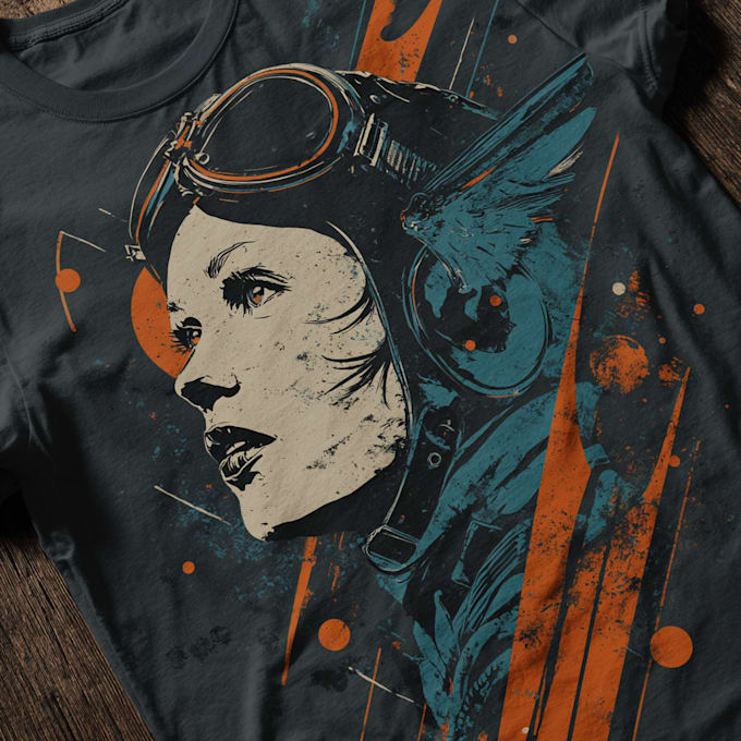 create unique vintage retro tshirt design