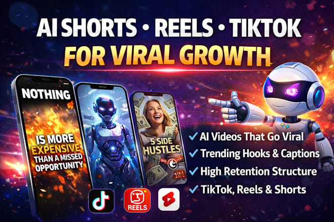 Create tiktok ai shorts, reels, and tiktok videos for viral growth by ...