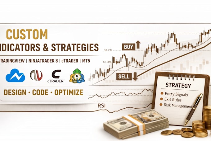 code custom tradingview, ninjatrader 8, ctrader or mt5 indicators and strategies