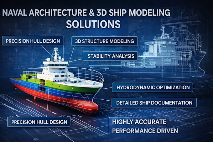 design boat yacht or ship hull with 3d model and stability analysis