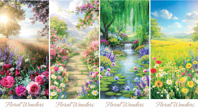 paint landscapes and nature in realistic style