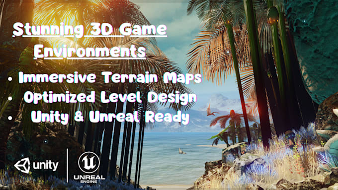 design stunning 3d game environments, terrain maps and level design in unity 3d