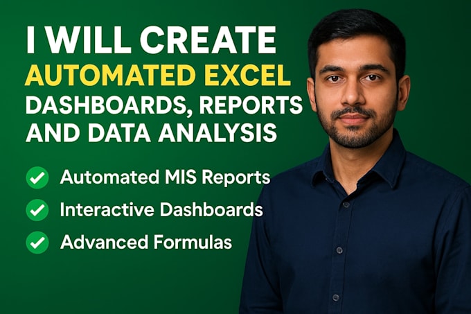 be your mis expert for excel automation, stacks and dashboards