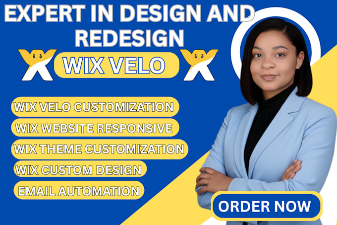 build wix studio website redesign, wix velo code, wix website design