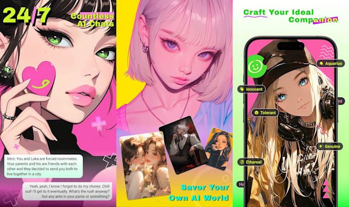 develop smart ai nsfw girlfriend chatbot website, ai boyfriend web ai saas