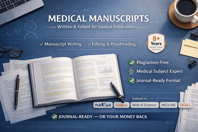 write and edit medical manuscripts for journal publications