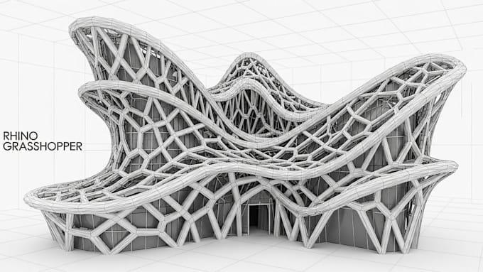 design custom parametric architecture, facades with rhino grasshopper