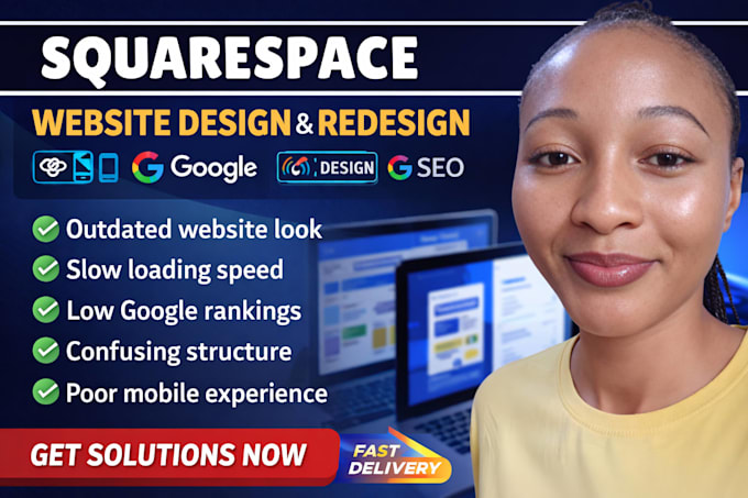 build squarespace website design or redesign squarespace website development