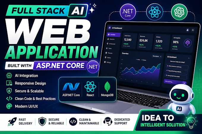 full stack asp dot net core and ai powered web applications