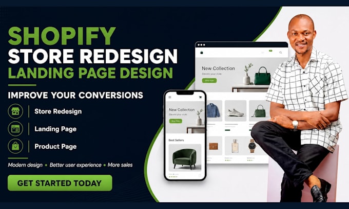 redesign your shopify store and landing page to improve conversions