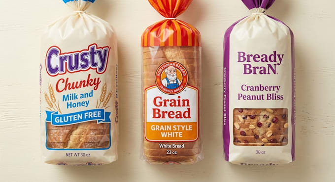 create bakery logo and branding packaging designs
