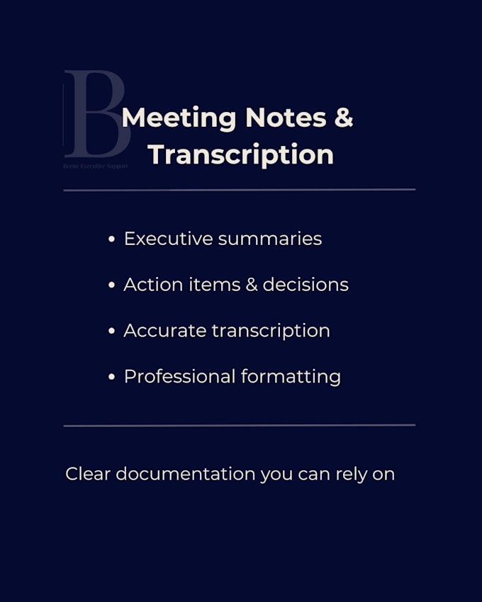 create professional meeting notes and clear summaries