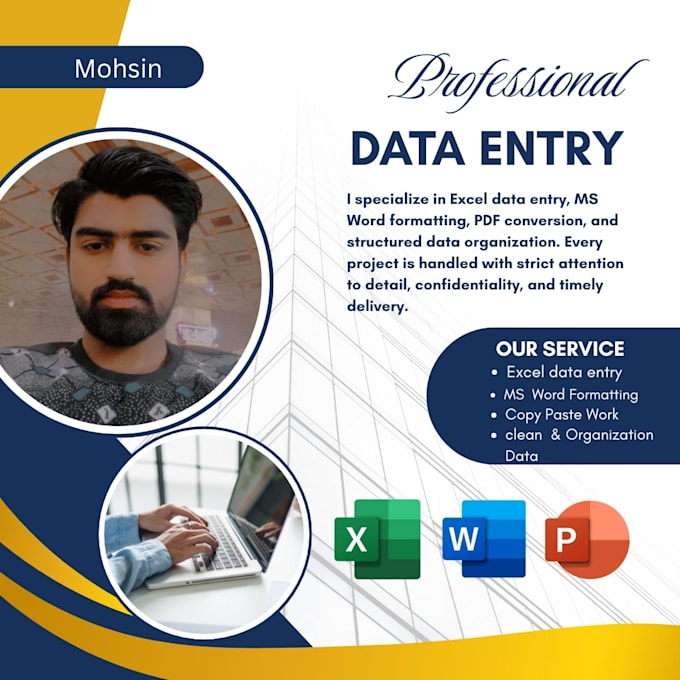 provide professional data entry, excel data management, and ms office support