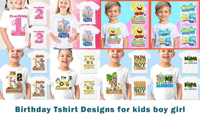 create personalized customized birthday kid tshirt design