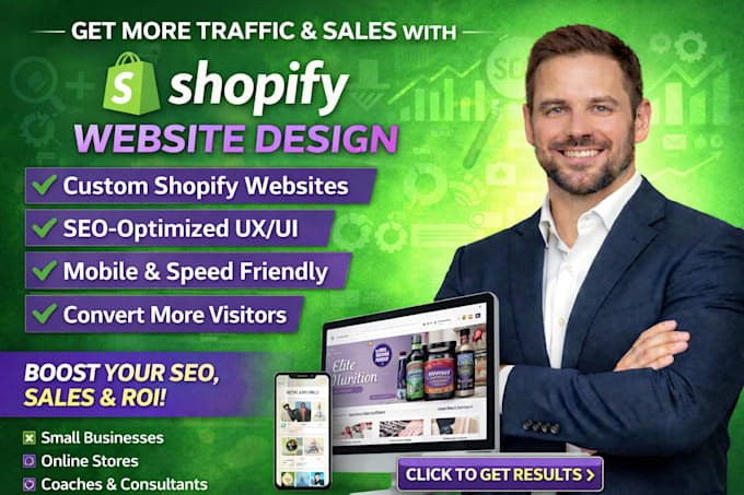 custom shopify website design UI UX high converting ecommerce store