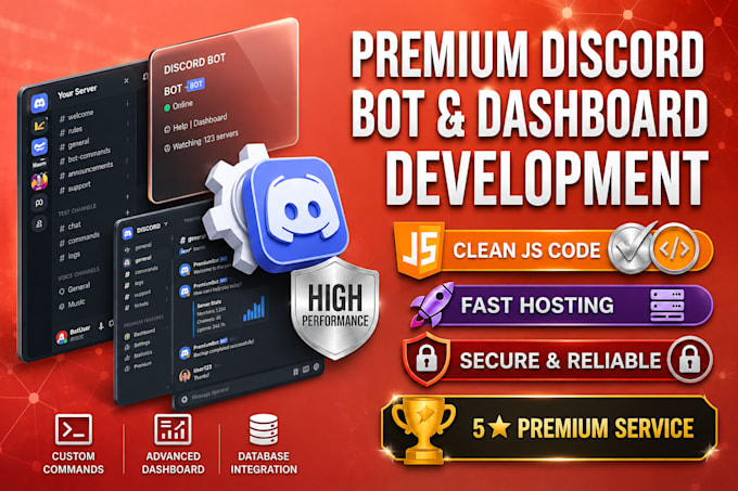 create custom discord bot development with a web dashboard