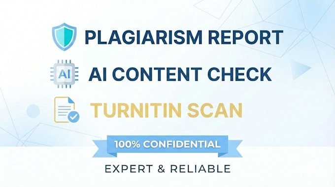 provide plagiarism report , ai detection check