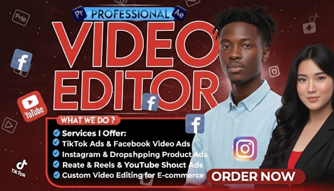 create converting facebook video ads, tiktok ads, dropshipping video ads