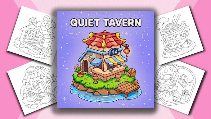 draw custom bold and easy coloring pages for KDP and print