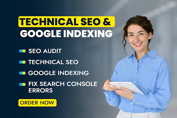 Do technical seo audit, fix google index, search console page indexing ...