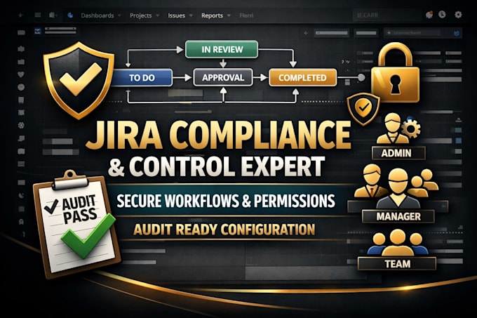 configure jira workflows and permissions for audit compliance and control
