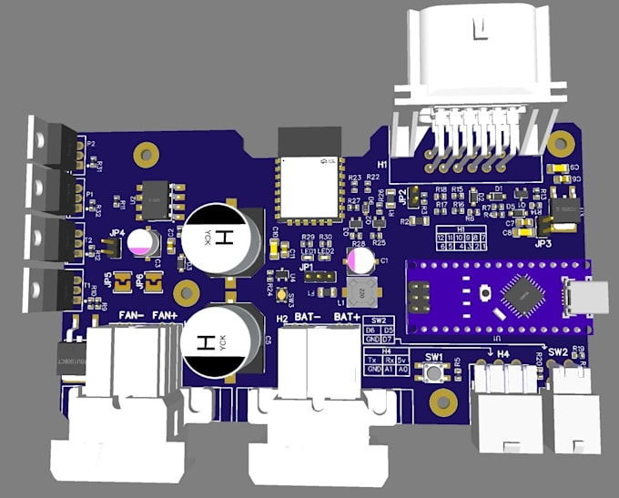 design power supply industrial board pcb schematicand electronics hardware kicad
