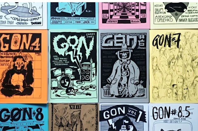 create custom illustrative zine