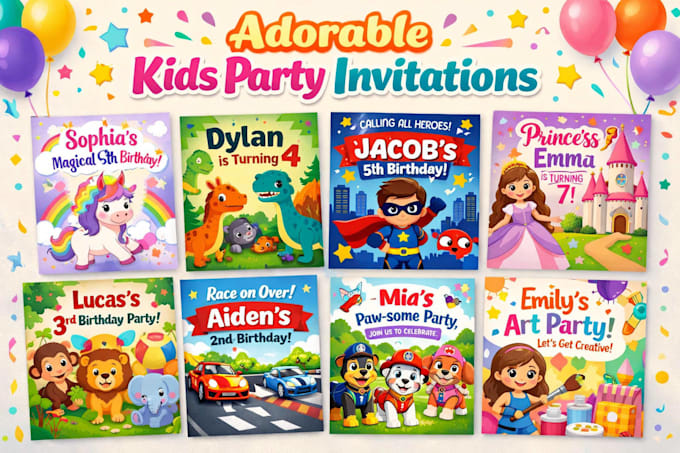 design a birthday invitation for kids canva