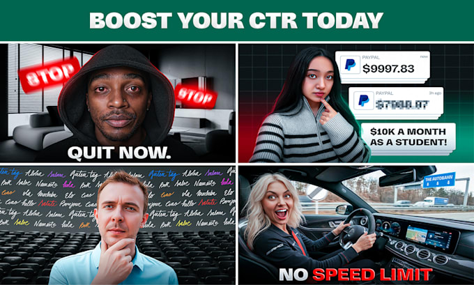design high CTR youtube thumbnail design