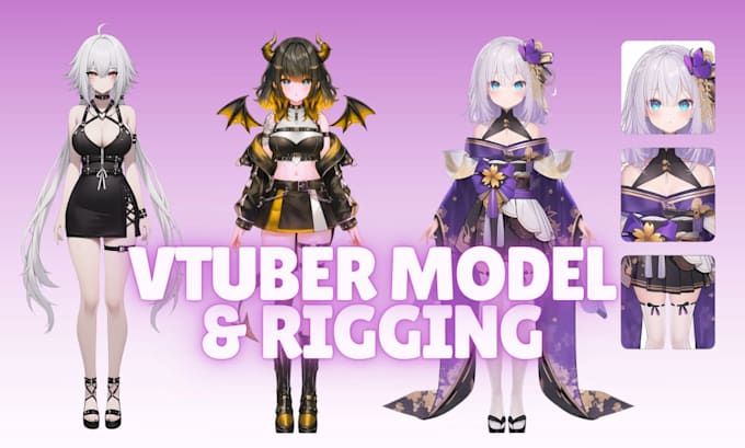 design and rig pro live2d vtuber model nsfw anime vtuber rigging for streaming