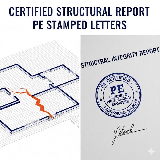 Foundation inspection report, structural crack assessment, engineer ...